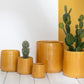 Flowerpot Round Ceramic Ocher Medium 