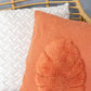 Cushion Tropical Leaf Textile Terracotta 