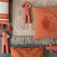 Kussen Tropisch Blad Textiel Terracotta