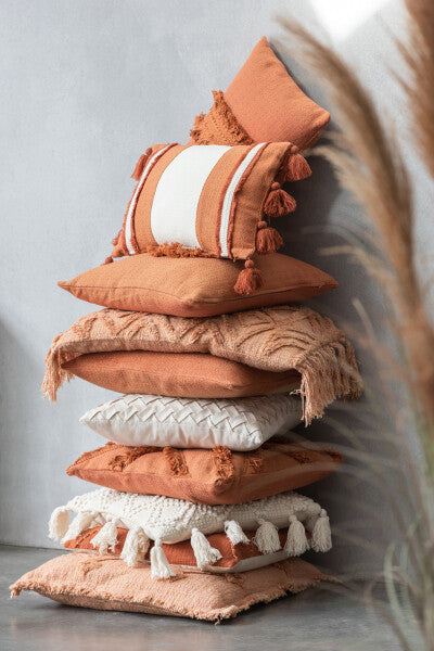Kussen Streep Textiel Terracotta