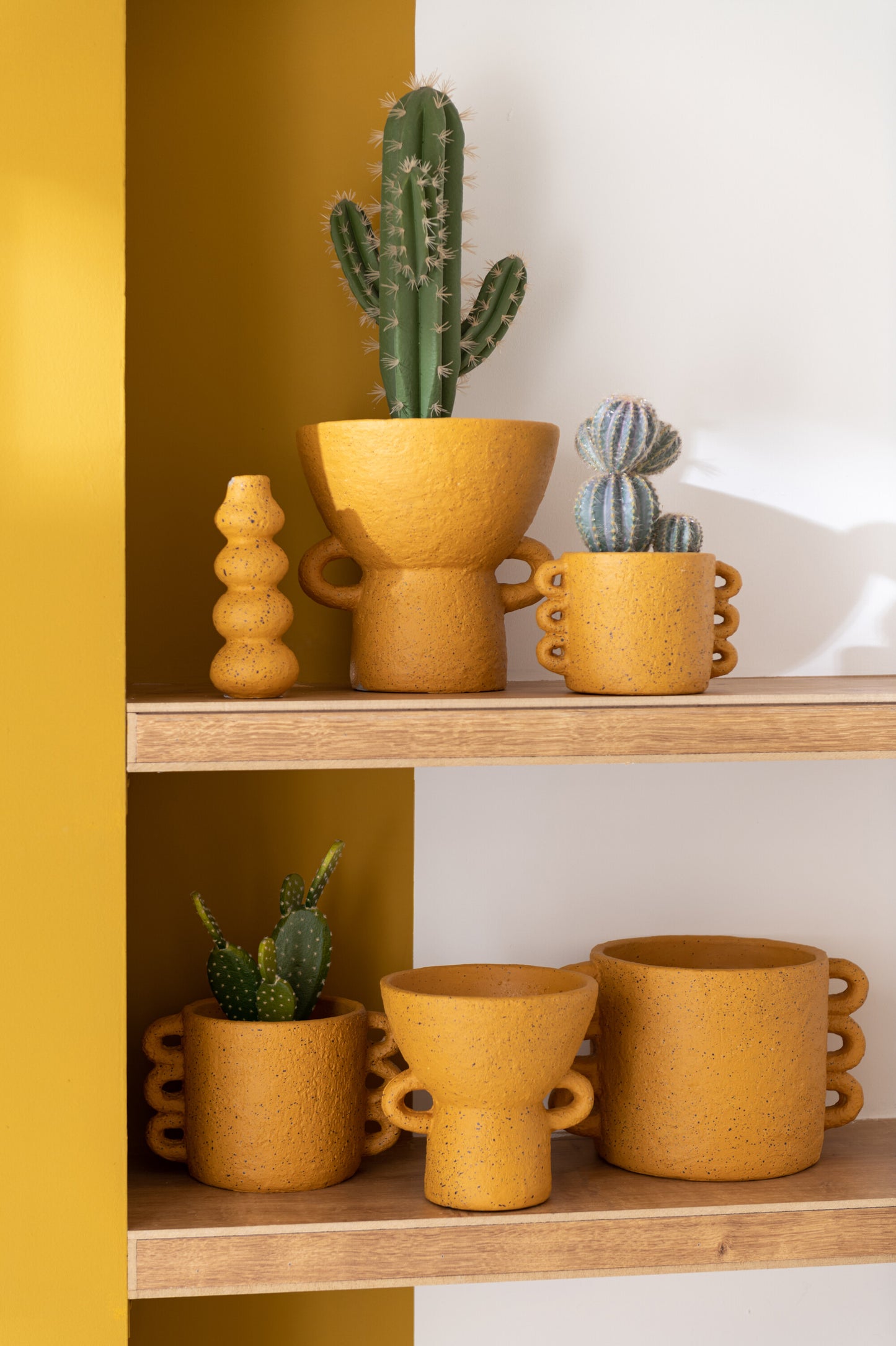 Flowerpot Zenia Ceramic Ocher Large 