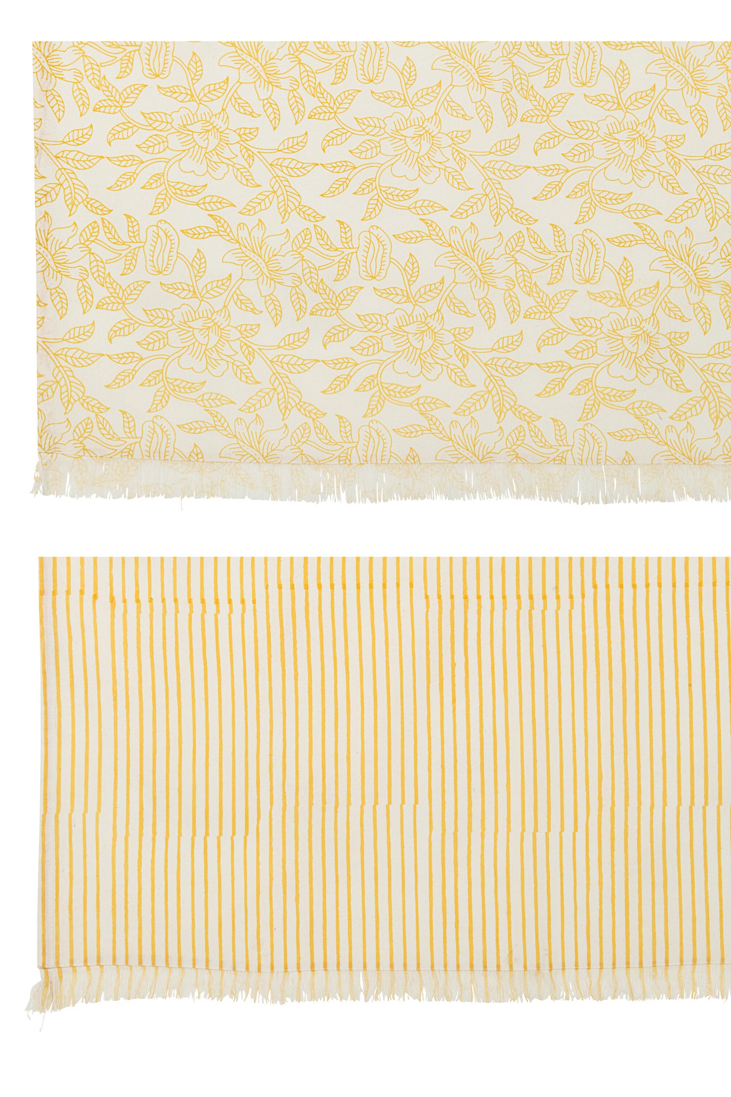 Nappe Indi Textile Jaune Assortiment De 2 