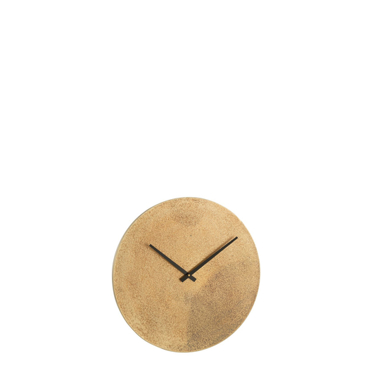 Clock Round Metal Gold Small 