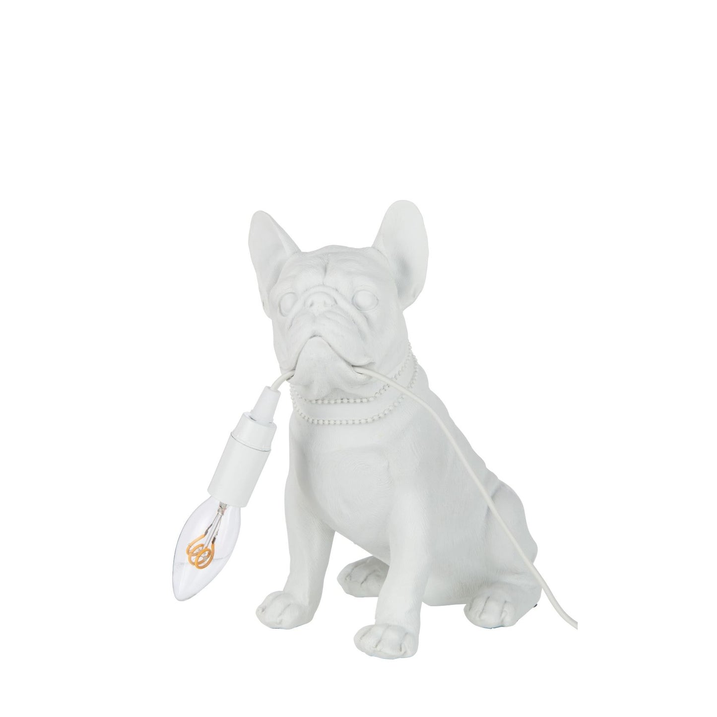 Lamp Bulldog Poly in kleur wit