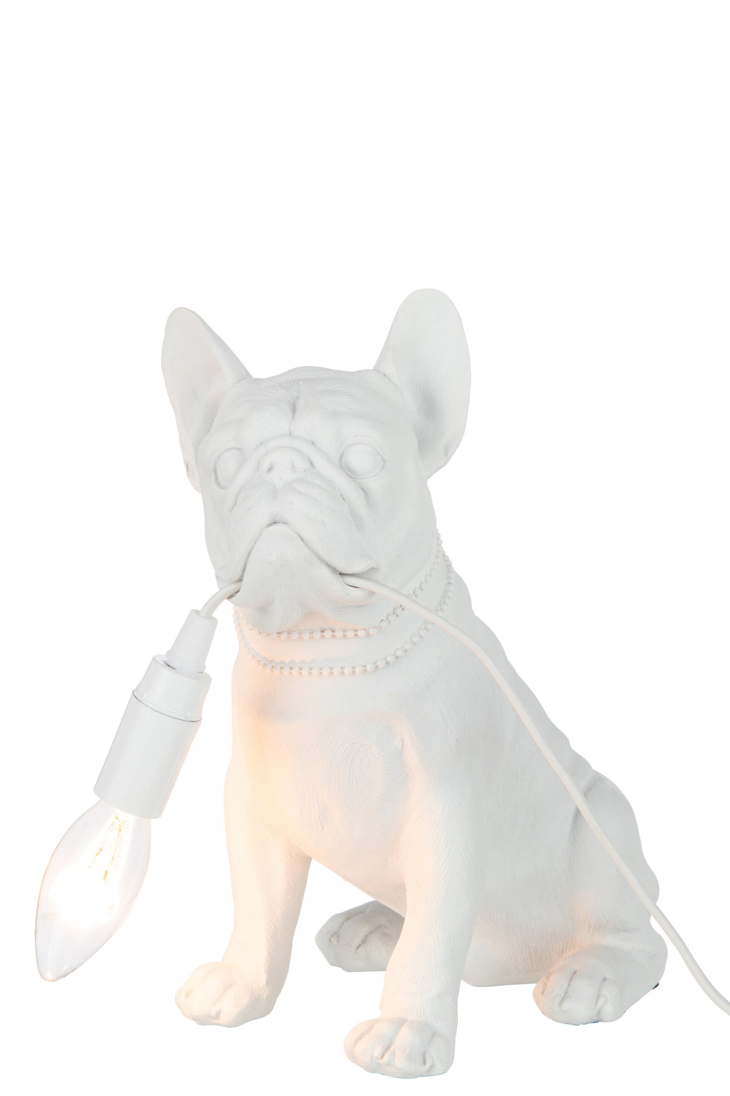 Lamp Bulldog Poly in kleur wit