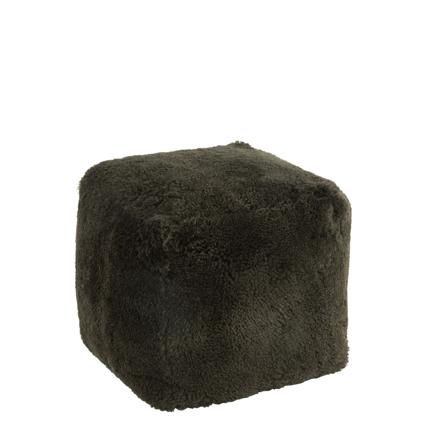 Pouf Square Sheepskin Green 