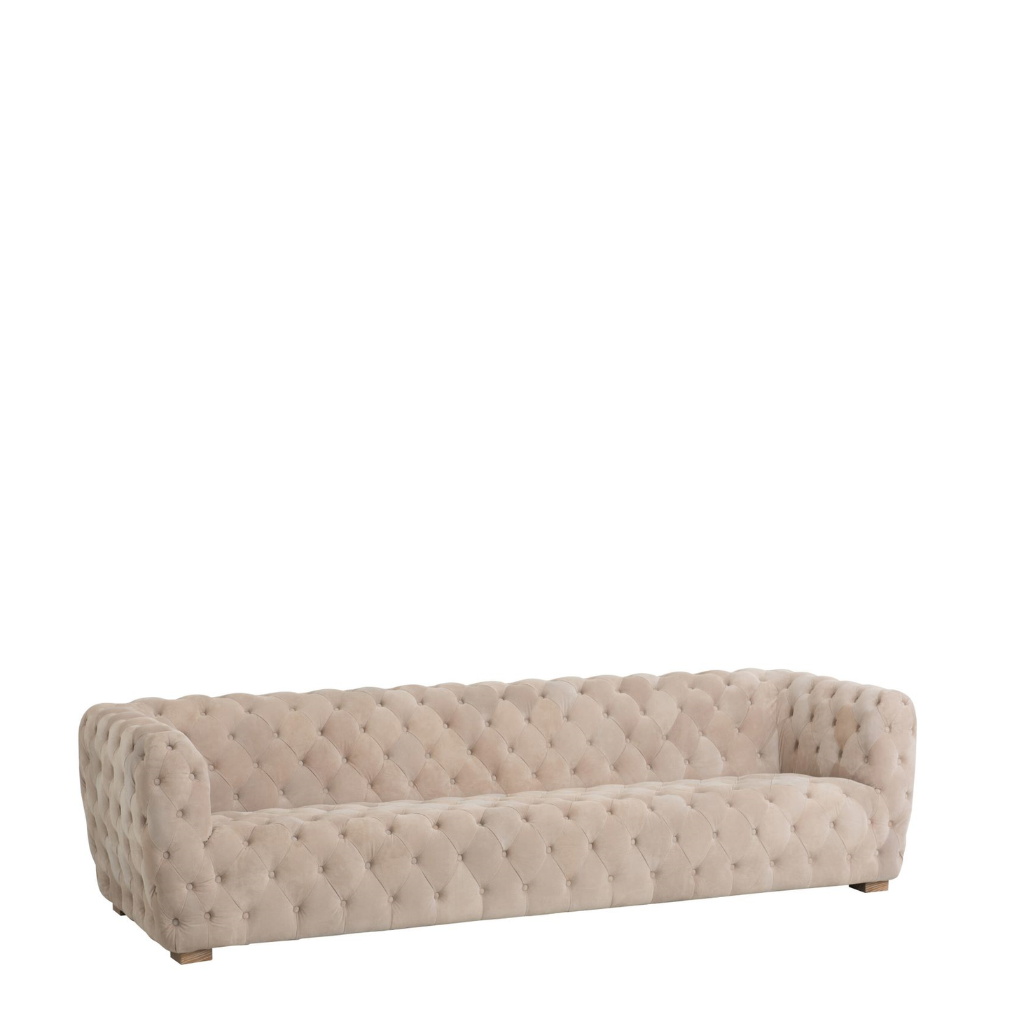 Sofa 3 Zit Knopen Suede Beige