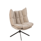 Stoel Relax Kussen Op Frame Textiel/Metaal Beige