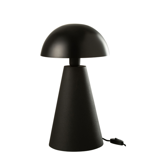 Tafellamp Paddenstoel Metaal Mat En Blinkend Zwart