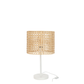 Tafellamp Roma Bamboe Metaal Naturel Wit Bureaulamp Kastlamp Verlichting Jline Felika