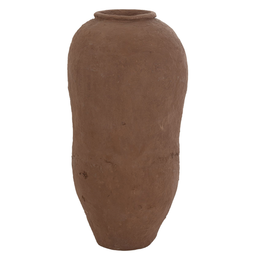 Vase Paper Mache Brown Large 