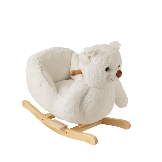 Balançoire Ours en peluche Blanc 