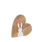 Lapin Silhouette Coeur Puzzle Manguier Bois Naturel Blanc Grand